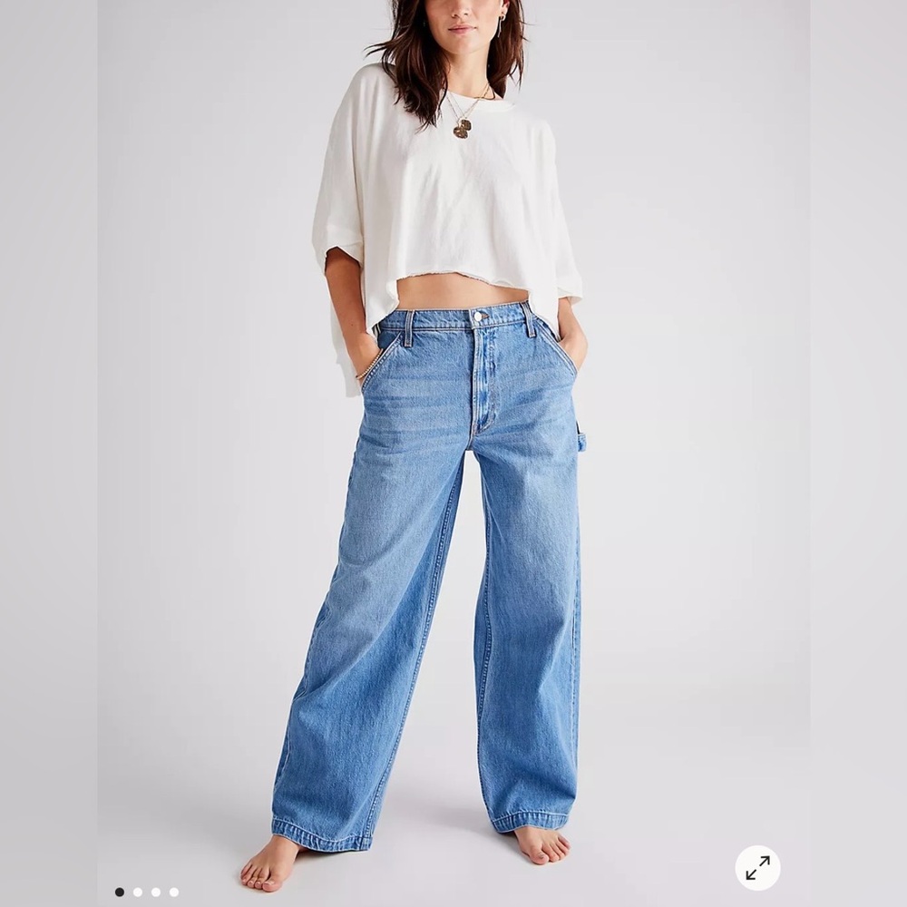 Mother Snacks Fun Dip Utility Puddle Jeans